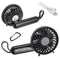 Quiet Breeze Rechargeable Hand Fan with Carabiner 12