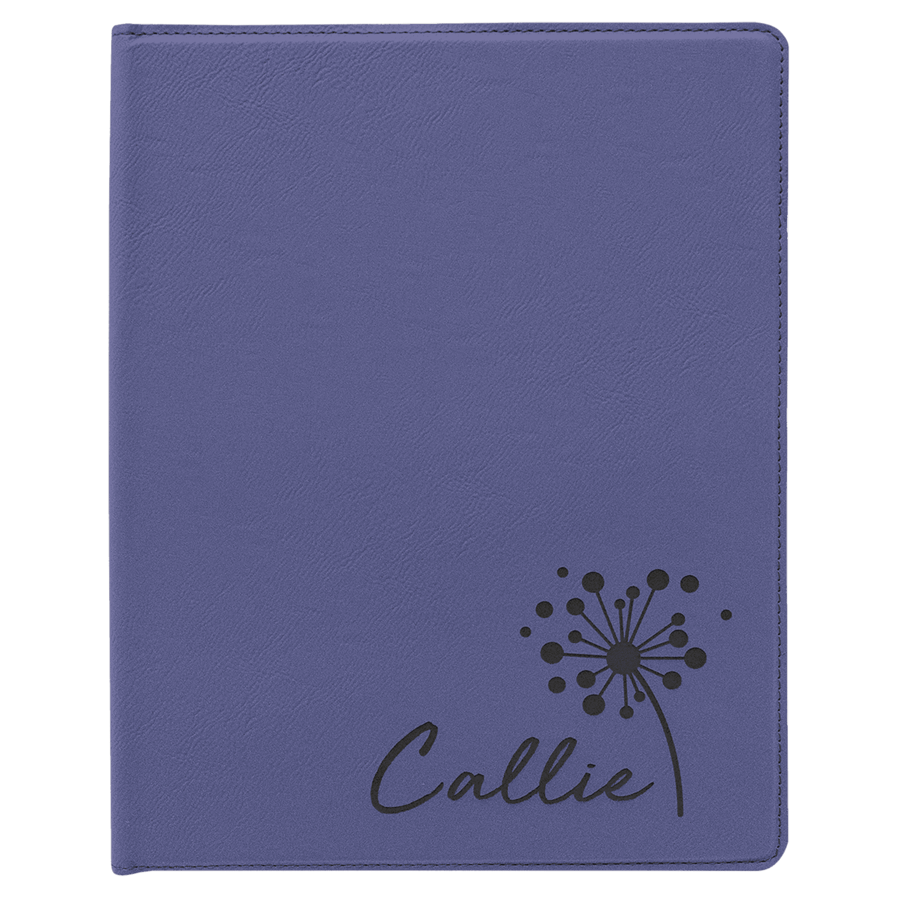 9 1/2" x 12" Purple Leatherette Portfolio with Notepad 2