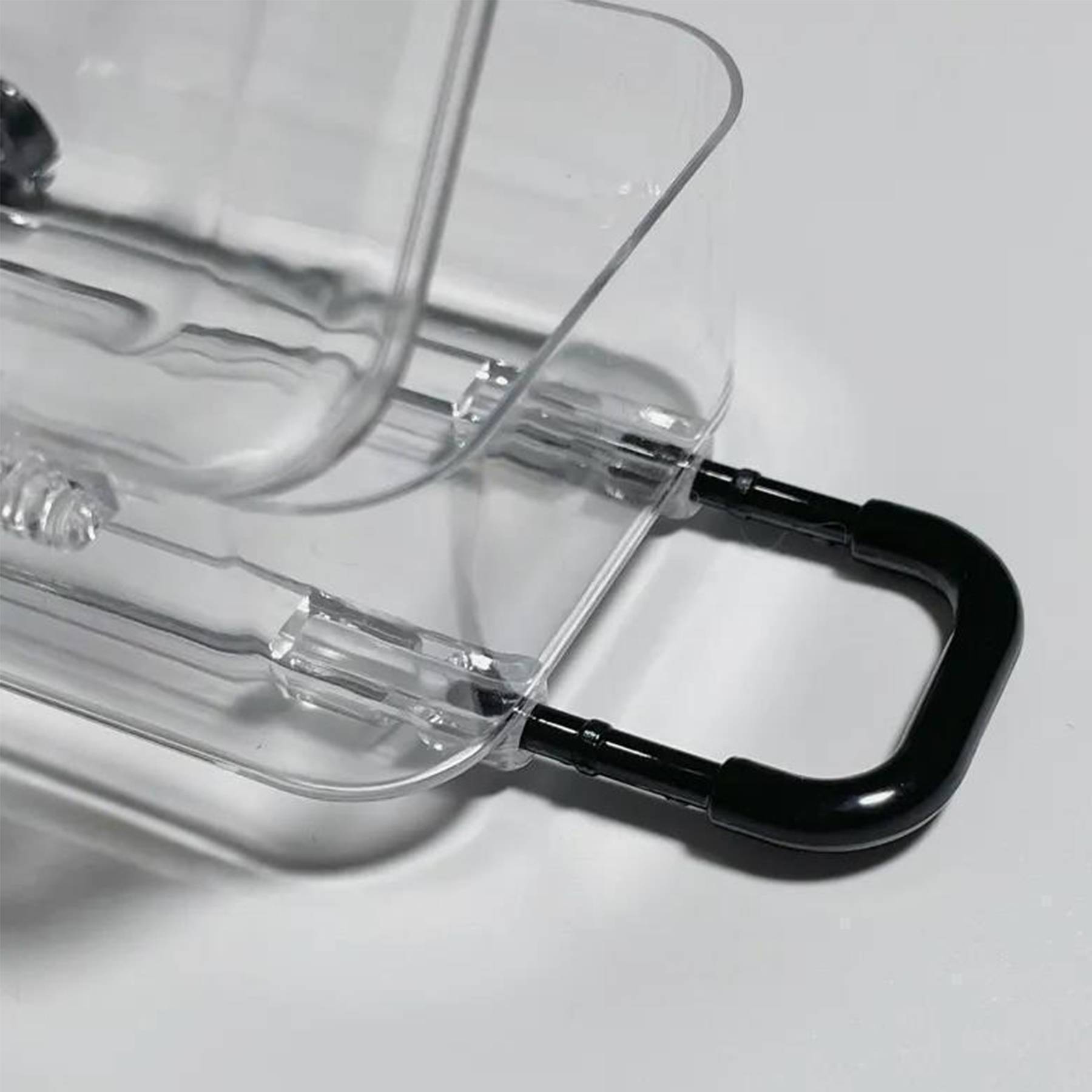 Plastic Suitcase Design Transparent Jewelry Box 4