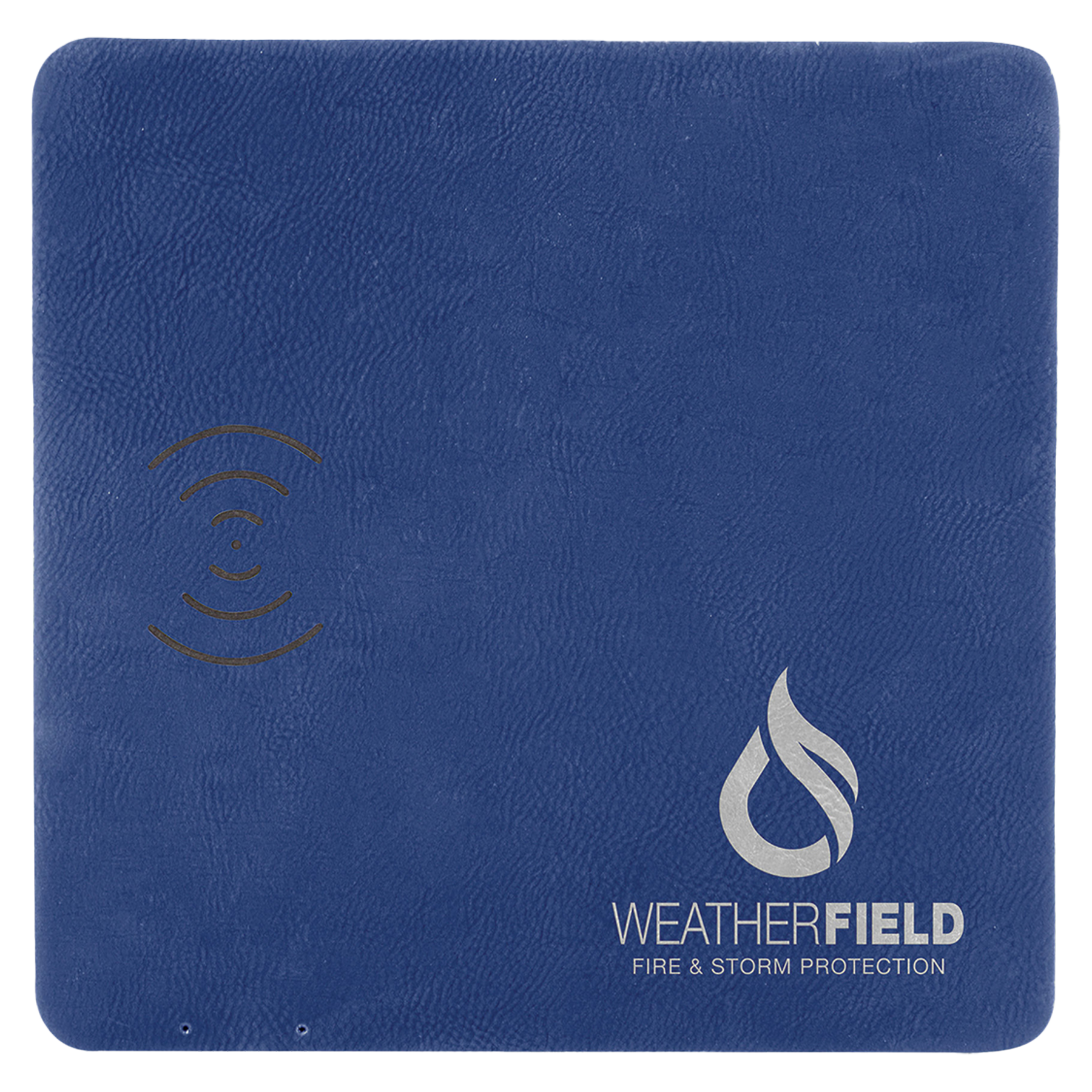 White Leatherette Phone Charging Mat