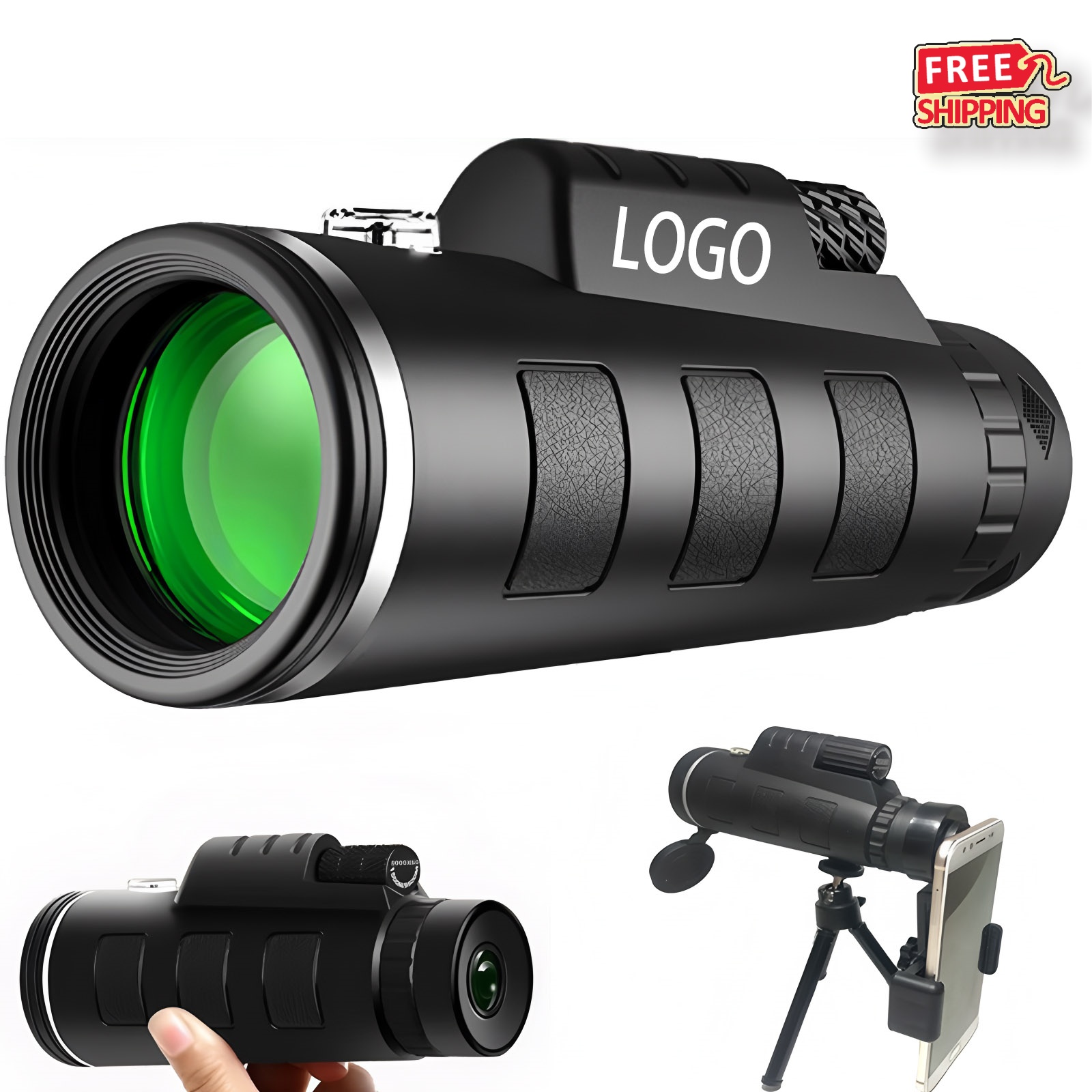 40x60 High Power Monocular Telescope for Hunting Camping with Smartphone Adapter 1