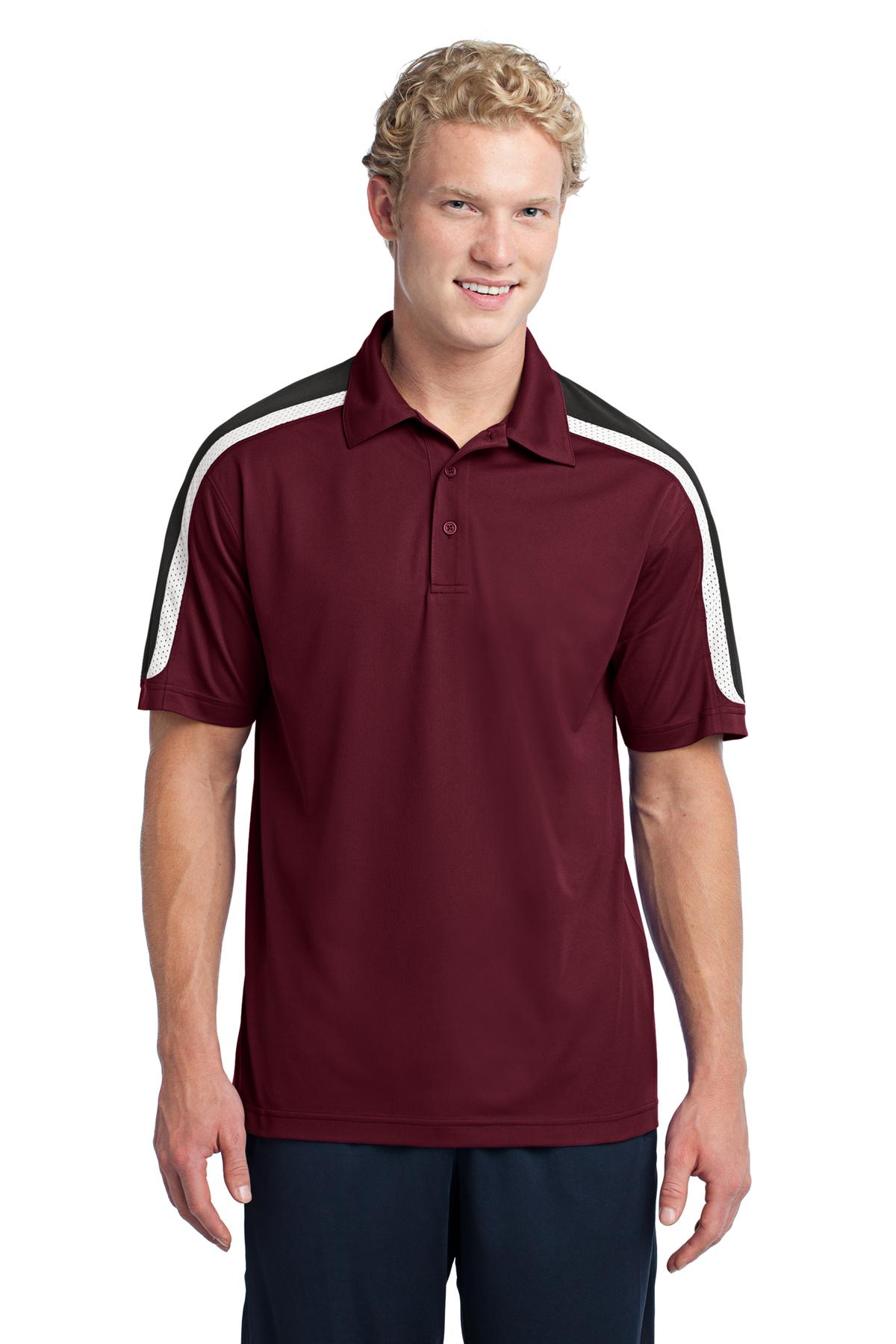 Sport-Tek Tricolor Shoulder Micropique Sport-Wick Polo. ST658 19