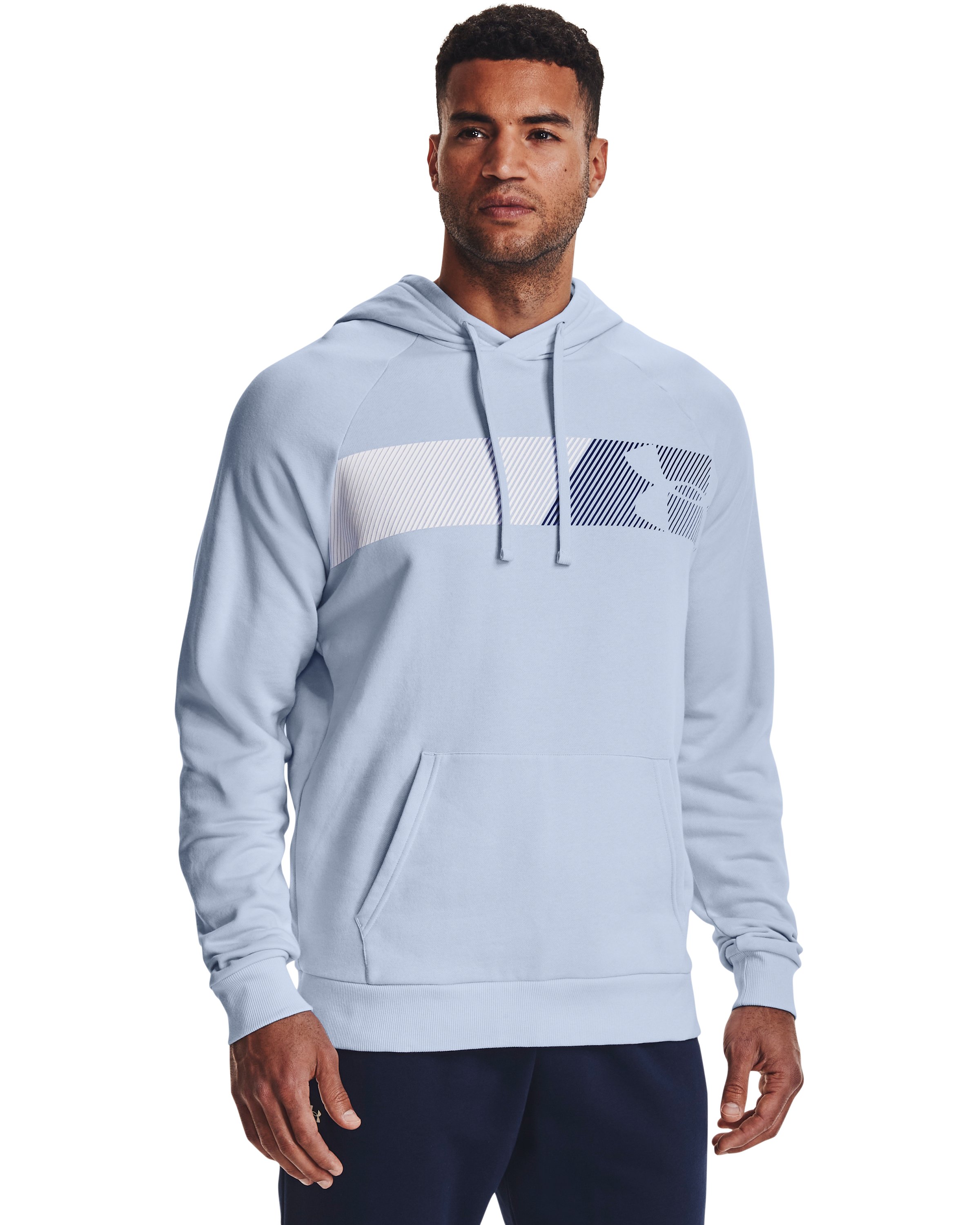 Men's UA Rival Fleece Graphic Hoodie, custom hoodie or sweatshirt with logo imprint 3