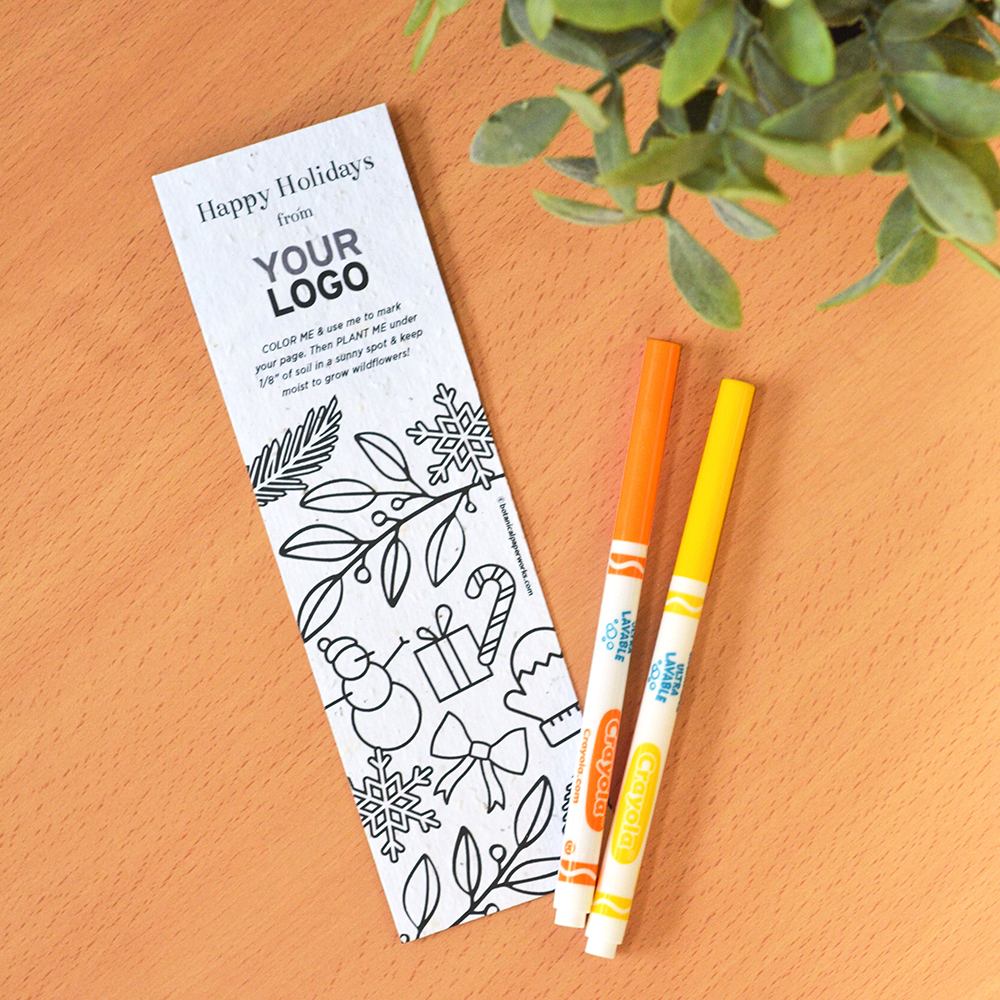 Festive Cheer Color Me Seed Paper Bookmarks 1
