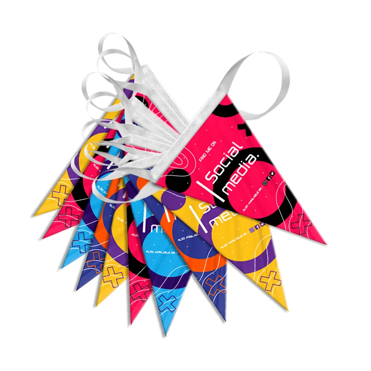 Custom ePoly Streamer with 10" x 15" Pennants 2