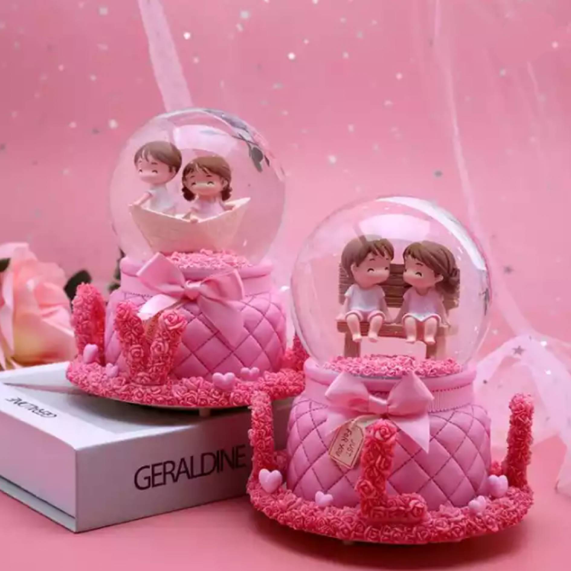Custom Romantic Music Snow Globe 1