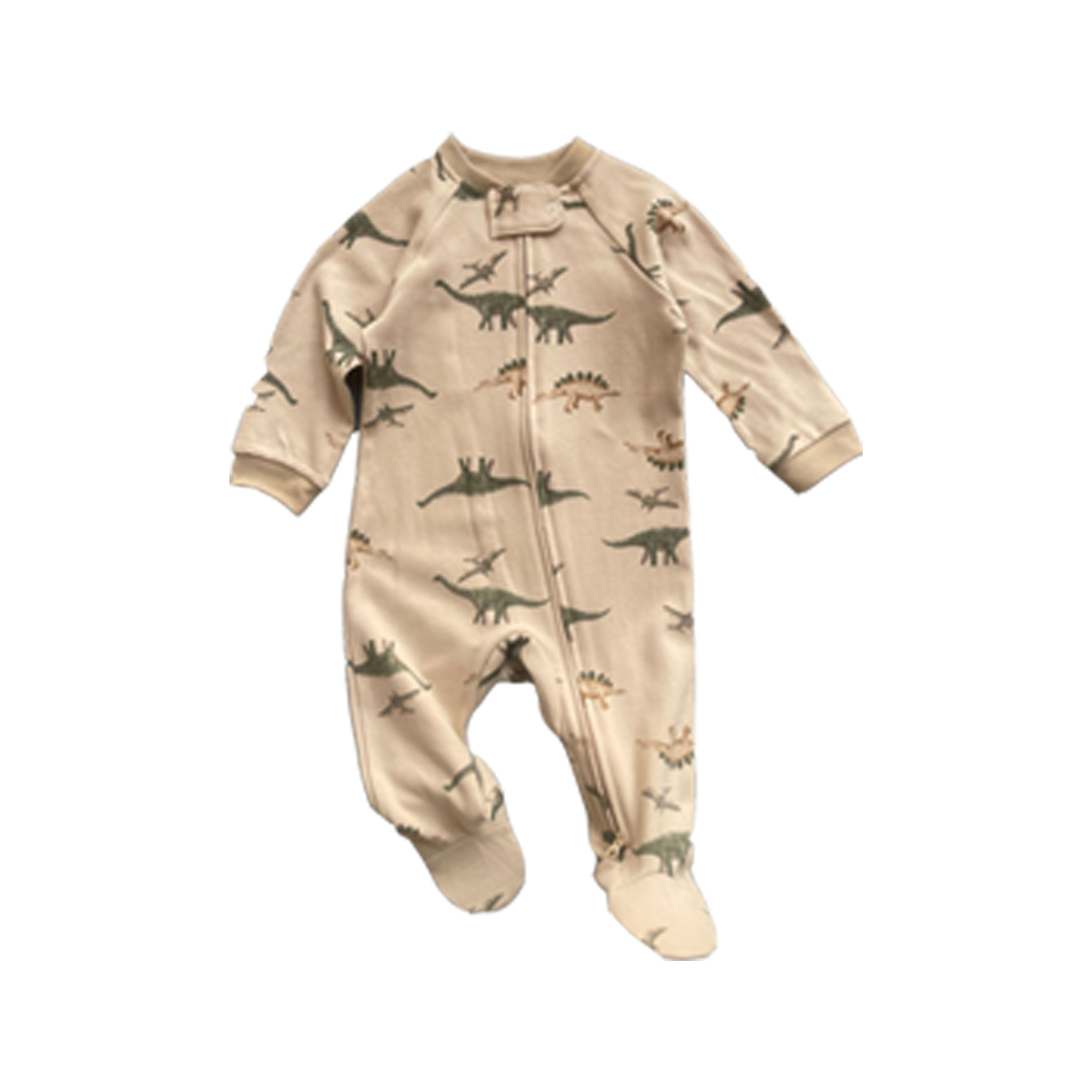 Baby one-piece pajamas with long sleeves and feet covered 4