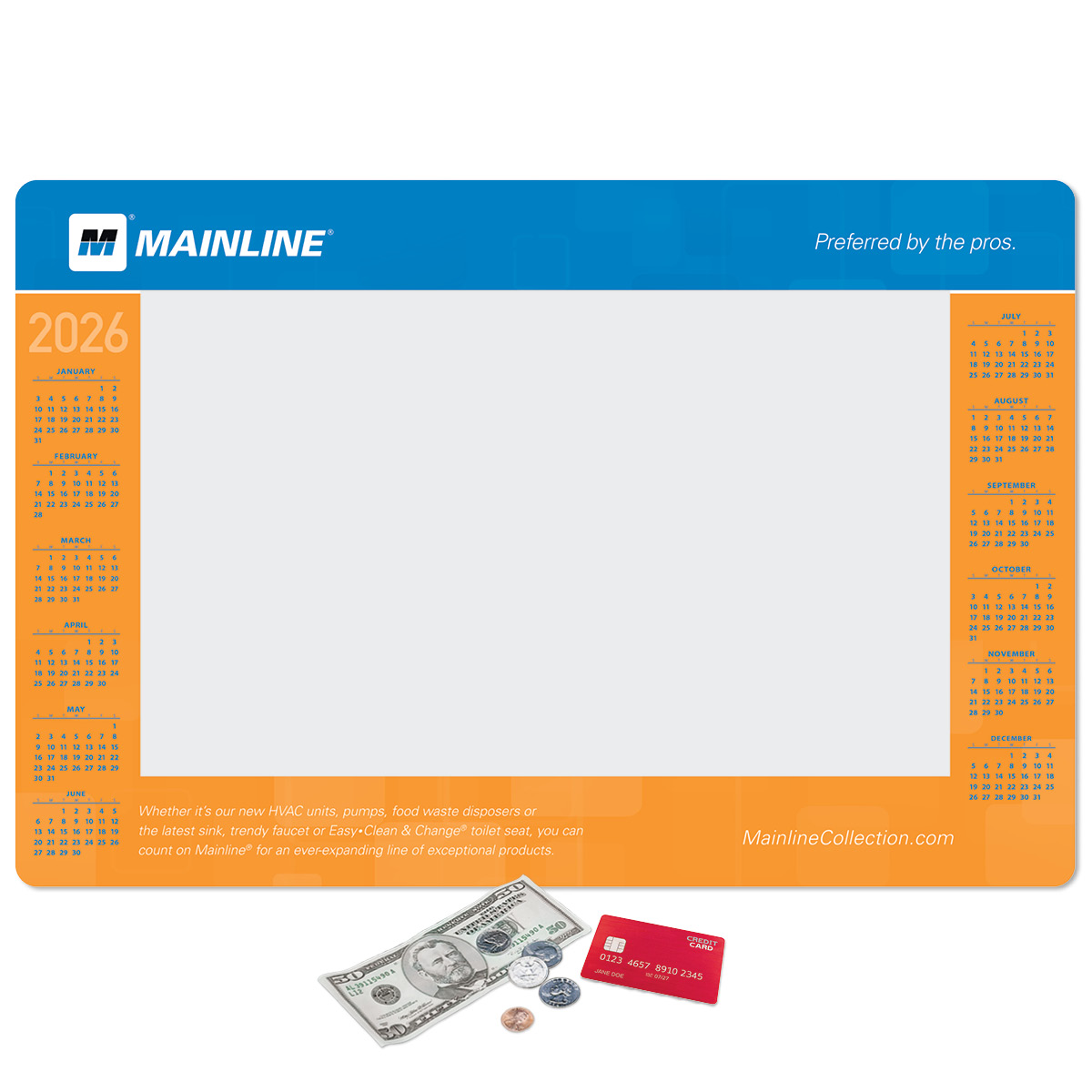 Frame-It Flex Barely There Ultra Thin Window Calendar Counter Mat-12"x18"x.020"