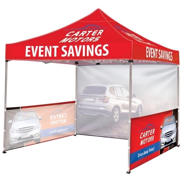 10' Tent Kit w/ One Full & Two Half Walls & 6ft Table Cover 3