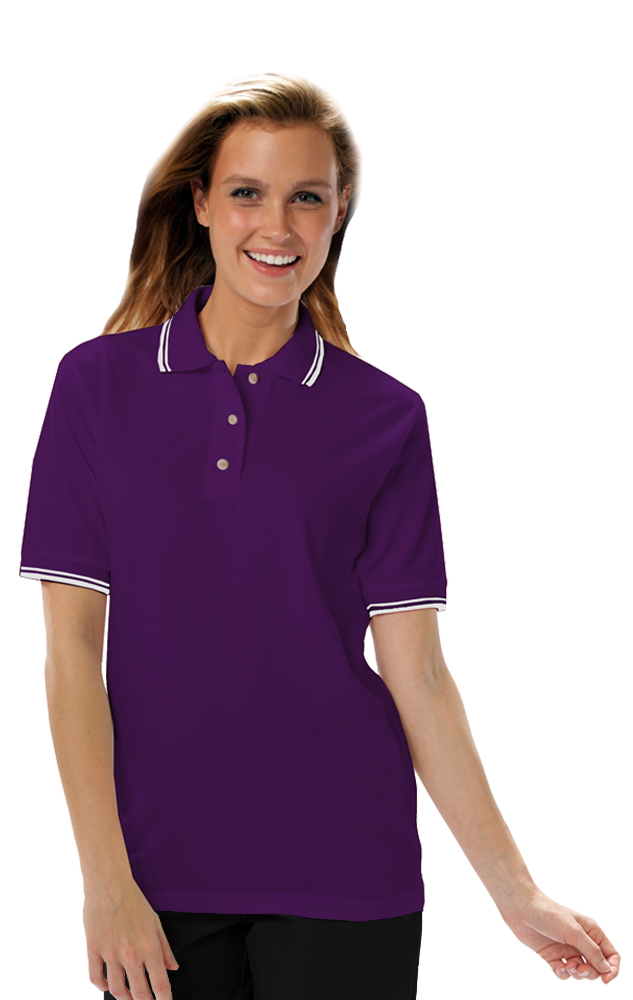 Ladies' Superblend Tipped Pique Polo 10