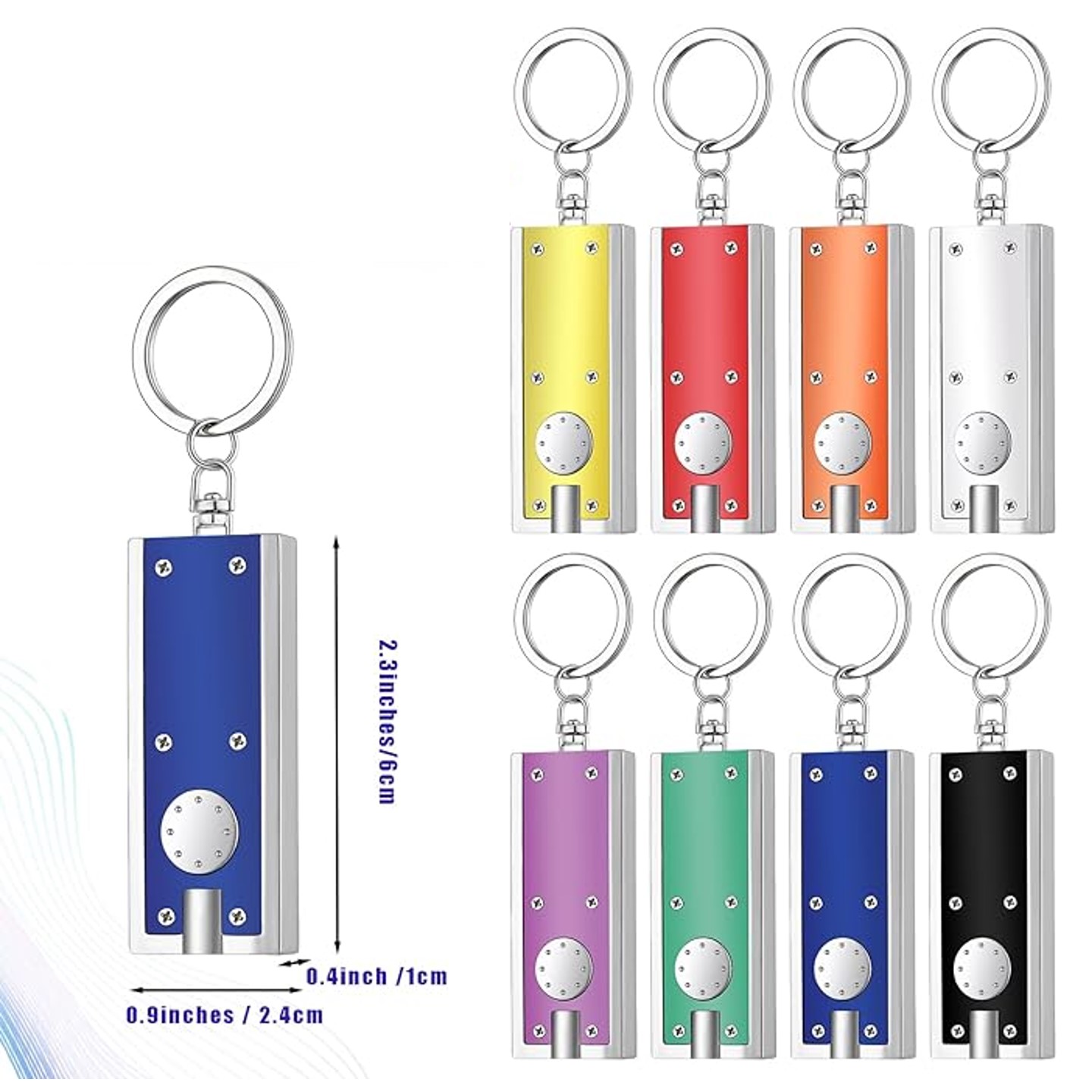 Super Bright LED & Swivel Key Chain Flash Light 5