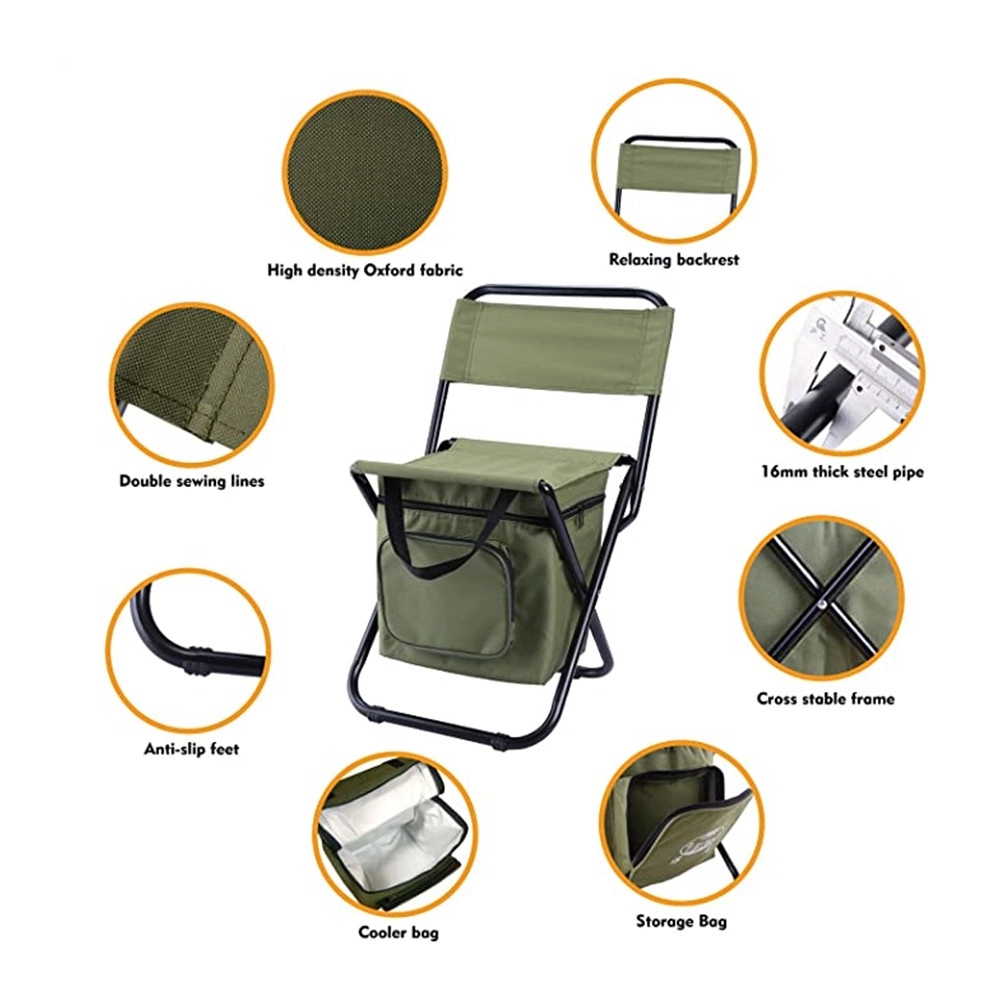 Portable Camping Chair with Cooler Bag 4
