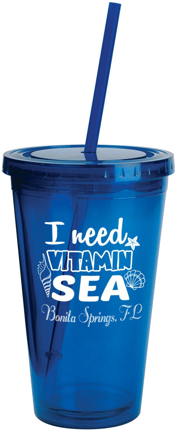 SUNSPLASH TUMBLER W/STRAW 16 OZ. 32