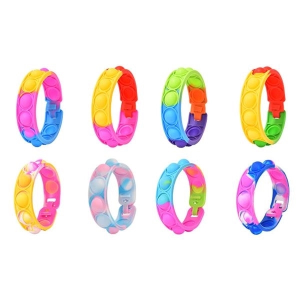Multicolor Push Pop Bubble Wristband Fidget Toy 2