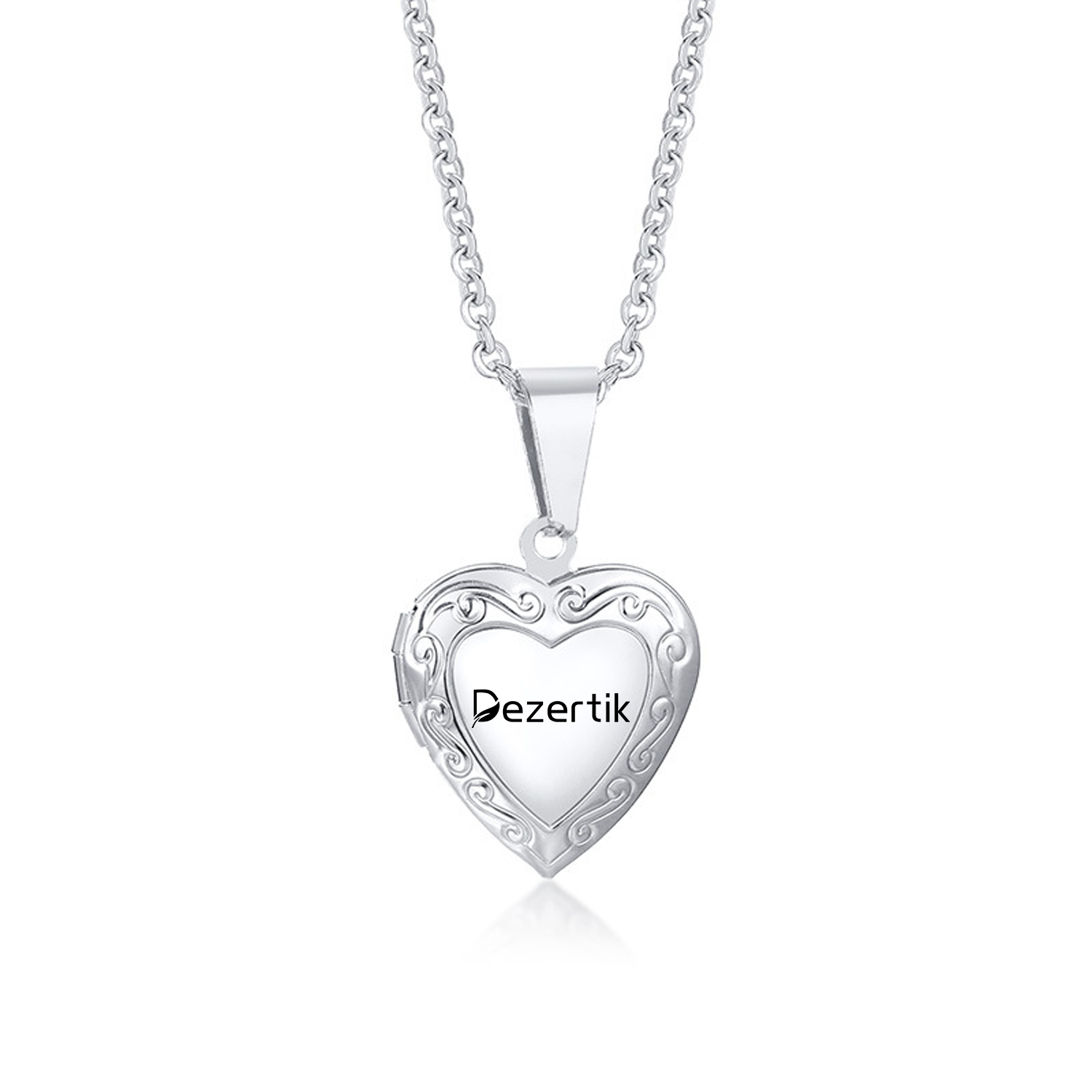 Golden Heart Shape Locket Necklace 5