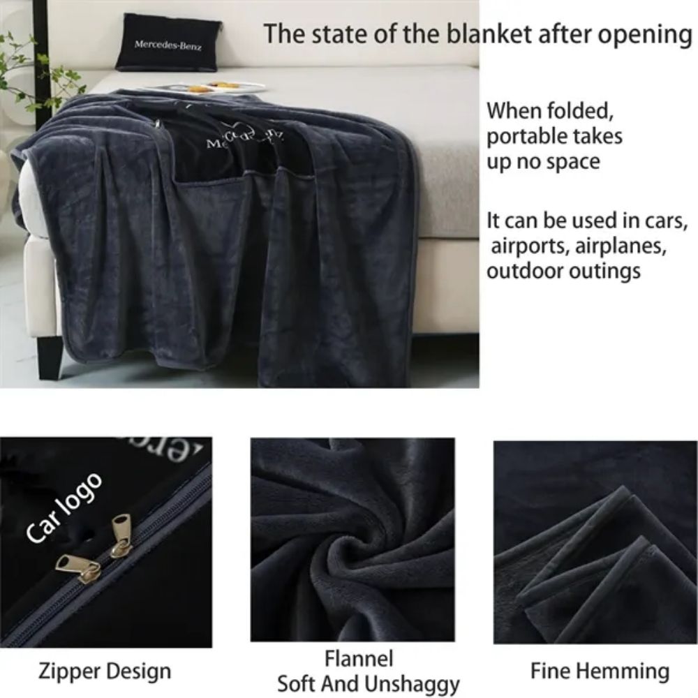 2-In-1 Car Throw Pillow/Blanket MOQ 3
