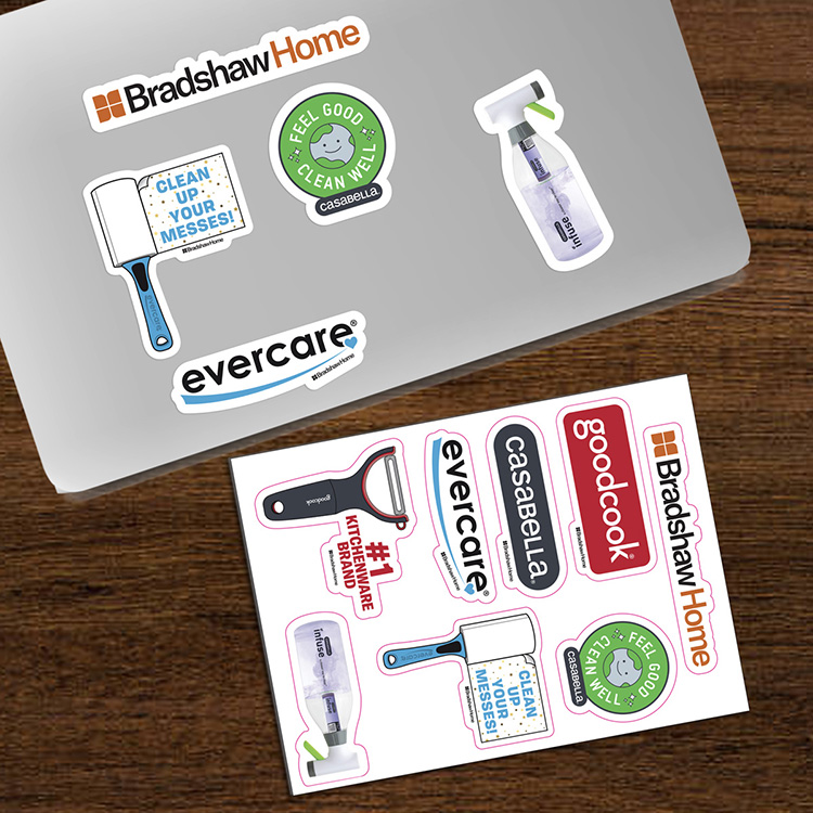"CustomCut ™"Full Color Custom Shape Removable Vinyl Sticker Sheets (6"x 8") 4