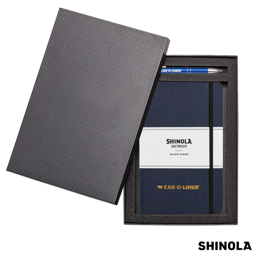 Shinola® HardCover Journal/Clicker Pen Gift Set - (M) 27