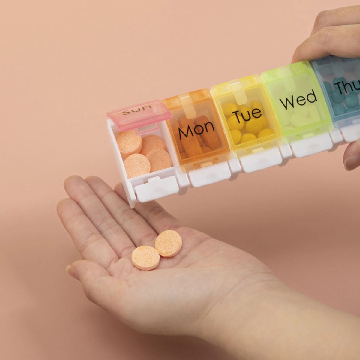 Travel 7 Day Pill Box Case With Spring Open Design 3