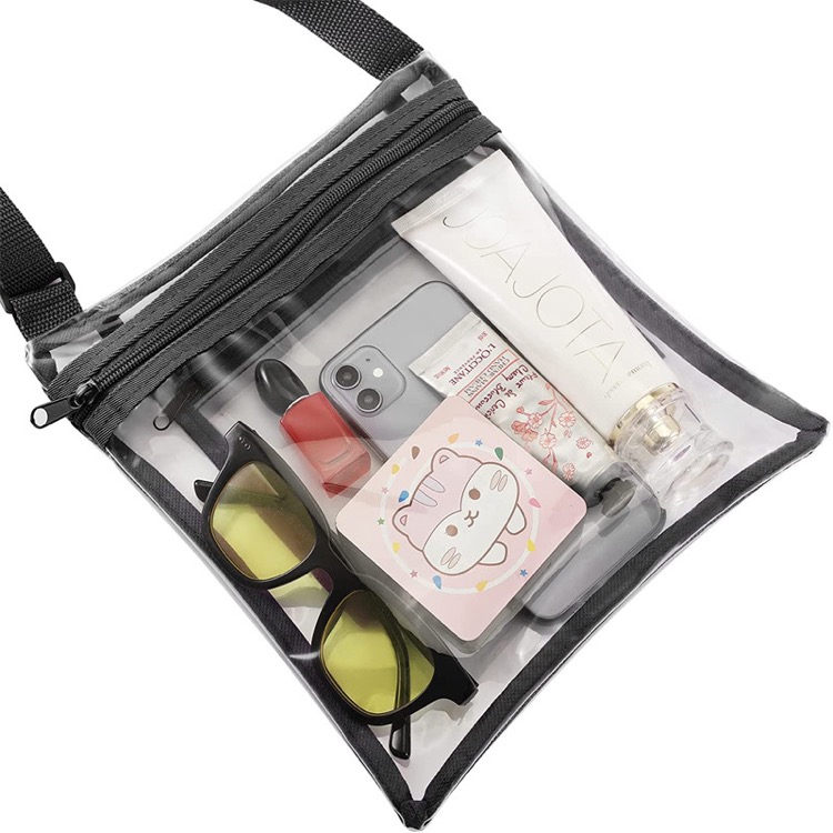 Clear Crossbody Bag Messenger Shoulder Bag w/Adjustable Strap 8