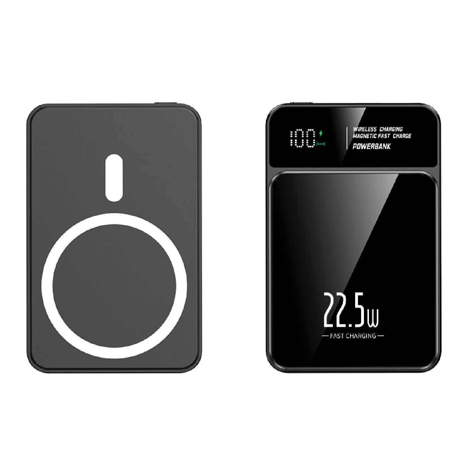 Digital Fast Charging Magnetic Wireless Power Bank - 5000 mAh 3