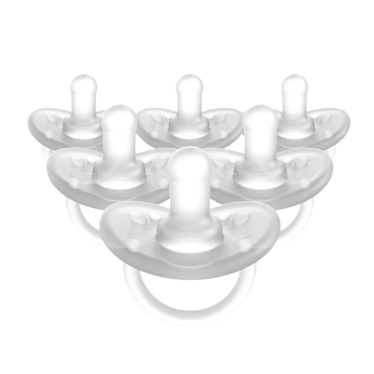 Balance + Cylindrical Clear Pacifiers - 0-6m 6pk 1