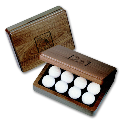 12 Ball Wood Golf Box, 9 x 7 x 2 1/4" 7