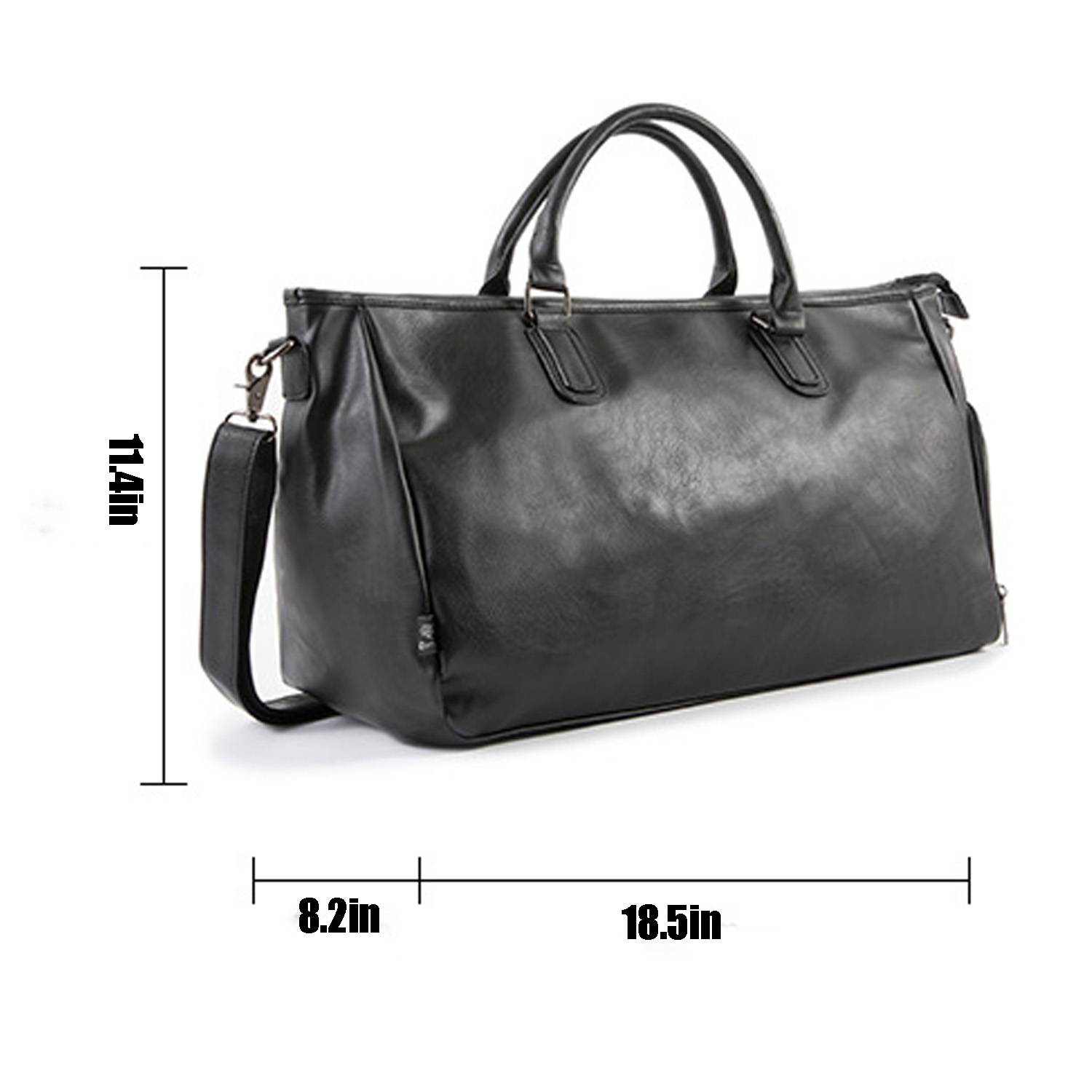 PU Leather Travel Duffle Weekender Bag 4