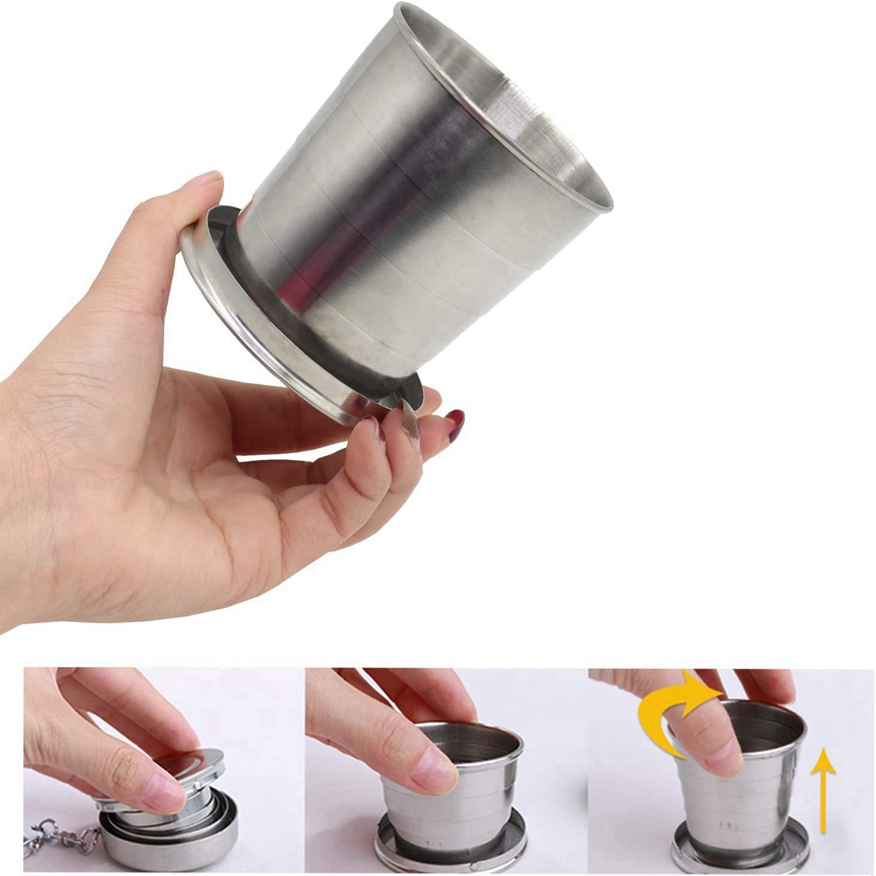 150Ml Stainless Steel Collapsible Coffee Cup 3