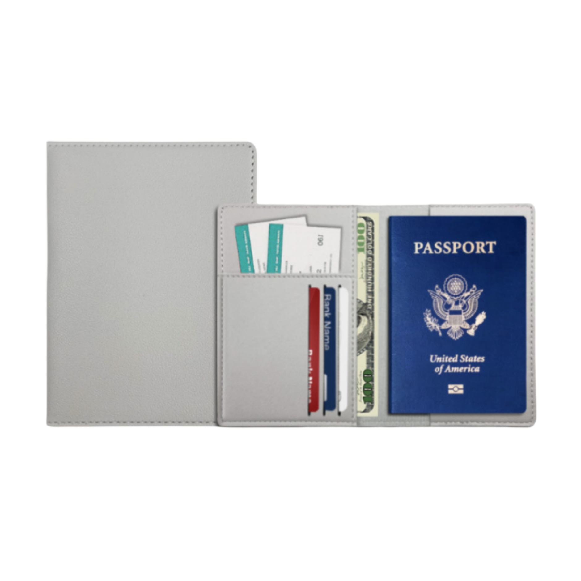 PU Leather Passport Holder with Card Slots 4