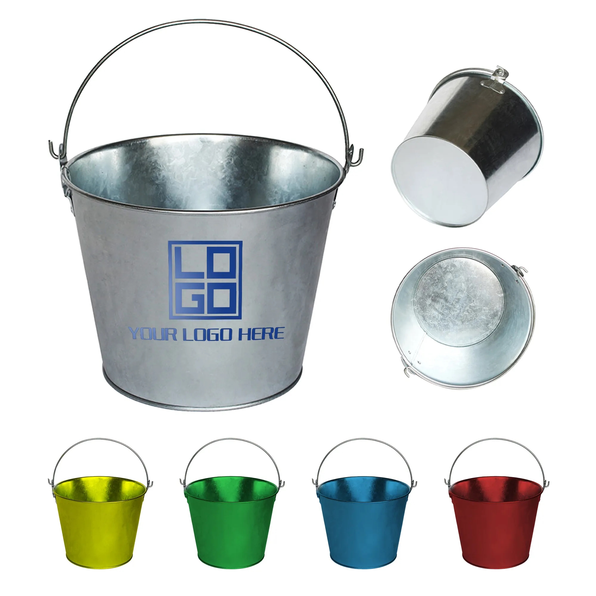Beverage Beer Wine Ice Bucket With Wire Handle 5