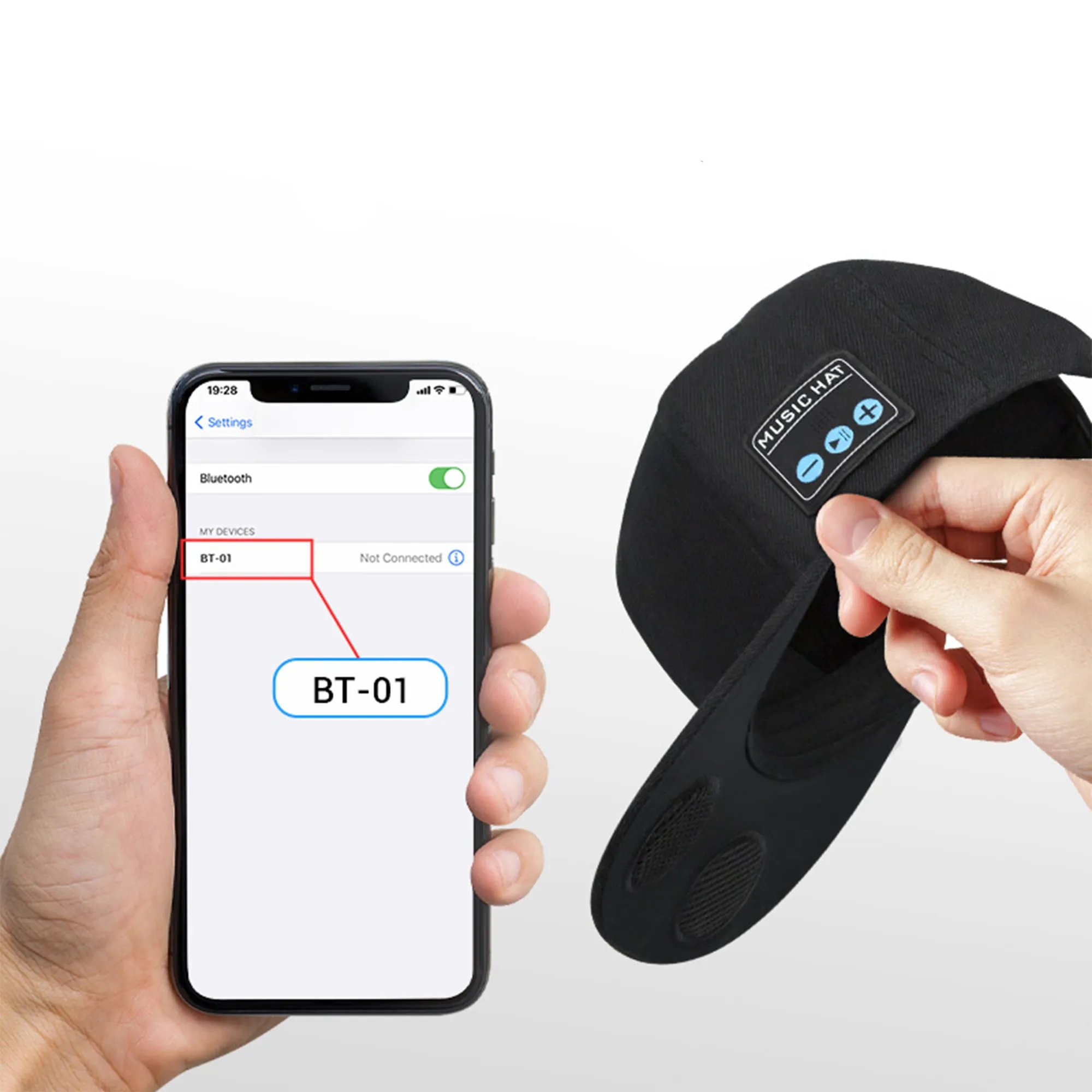 Bluetooth Music Cap with Built-In Speakers 3