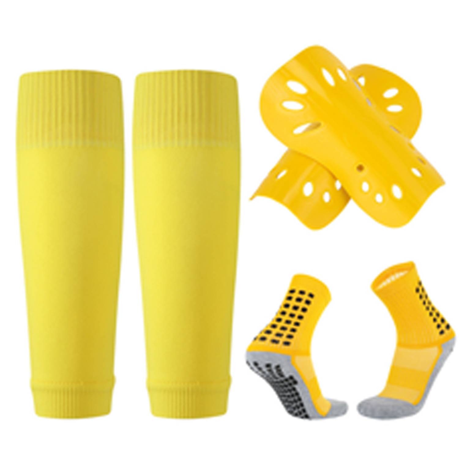 Kids Soccer Shin Guards w/ Knit Socks 3-Piece Protective Set 5