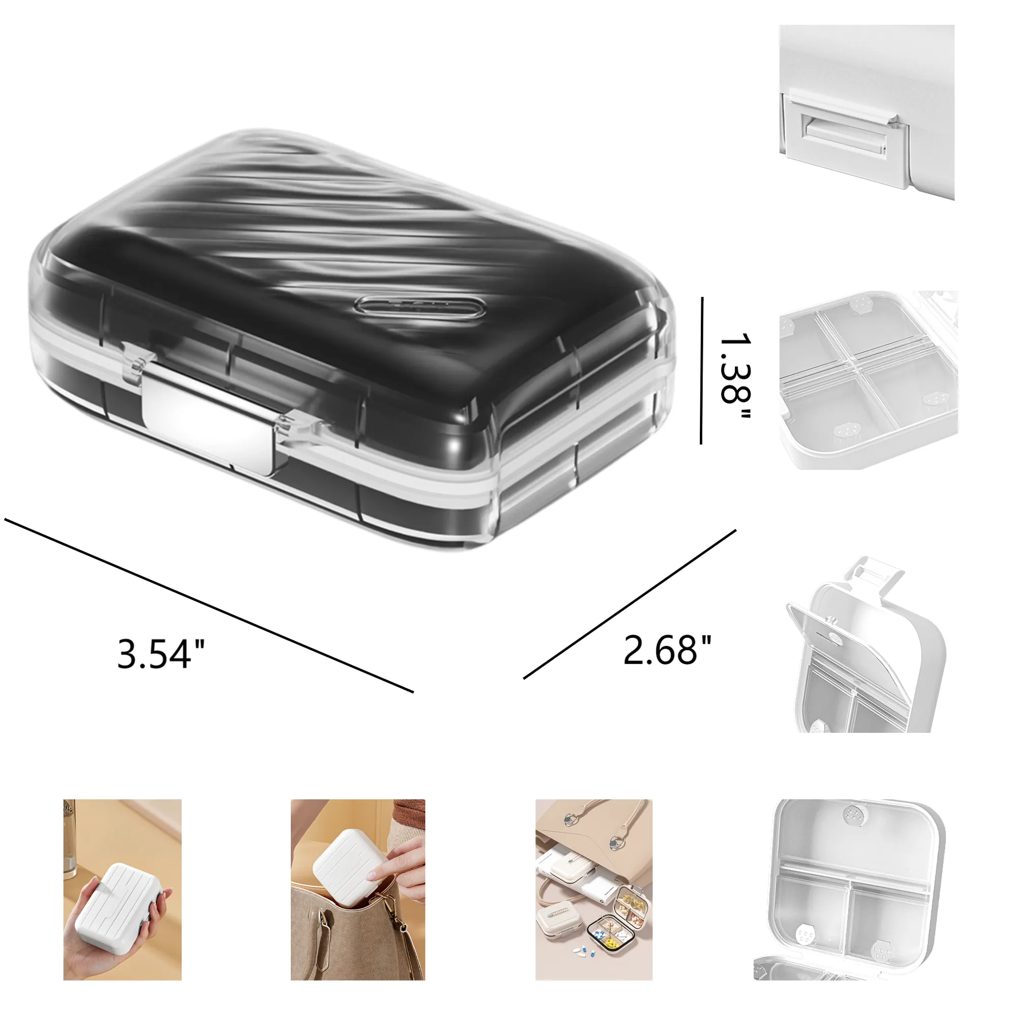 Lightproof Travel Pill Organizer 2