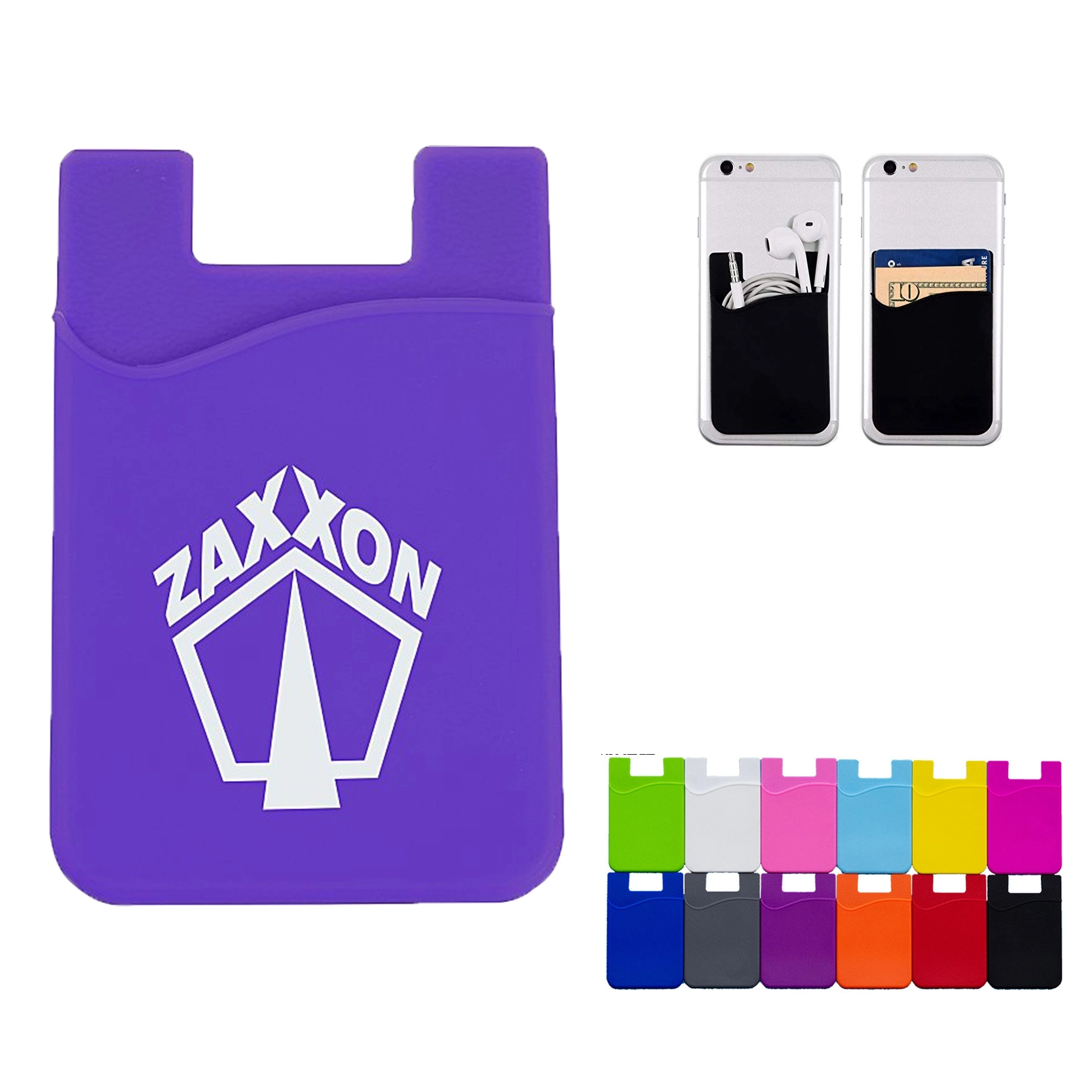 Silicone Cell Phone Credit Card Wallet 1