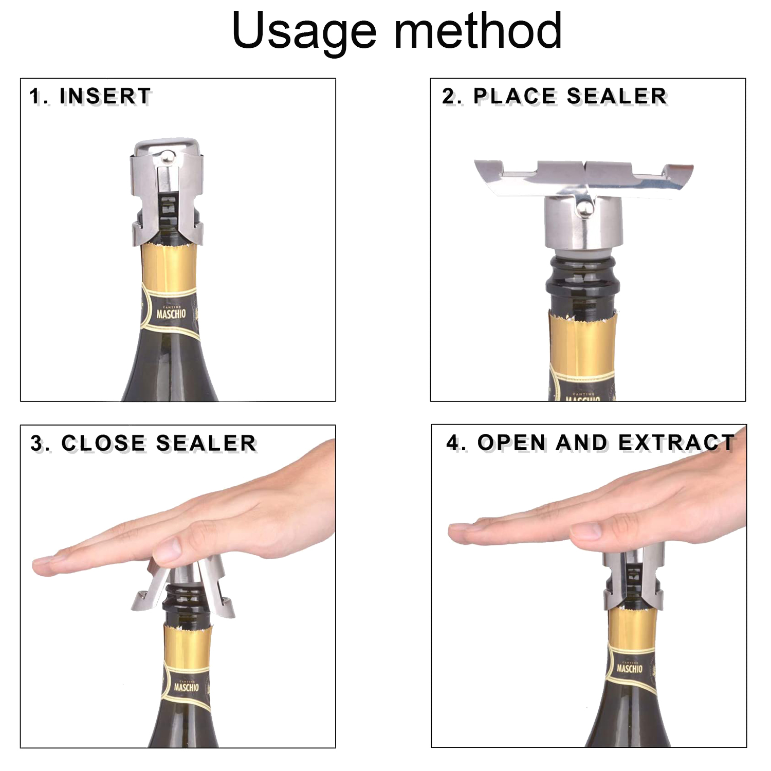 Stainless Steel Champagne Stopper 2