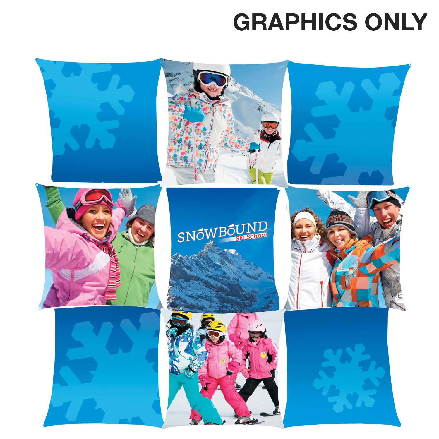 9-Quad Straight InterChange Graphic Panels (Deluxe GeoMetrix Weave)