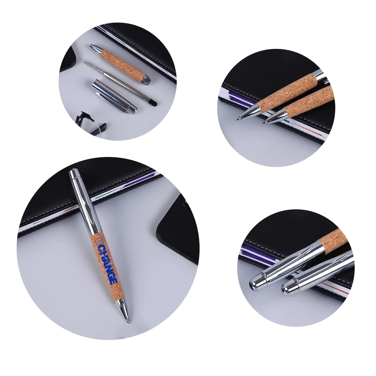 Cork Barrel Click Ballpoint Pen In Gift Box 3