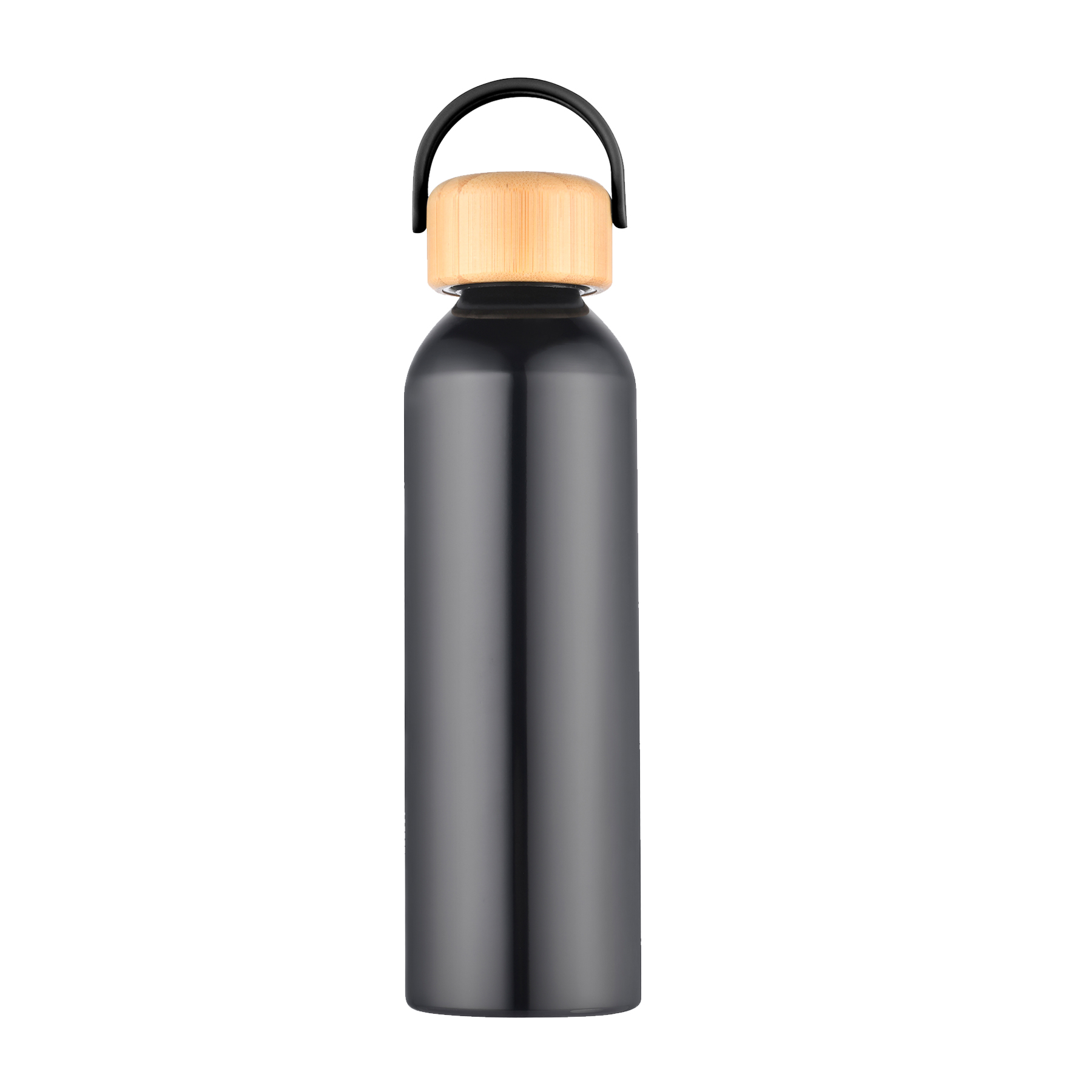 24 oz. Recycled Aluminum Water Bottle with Bamboo Lid & Carry Handle 7