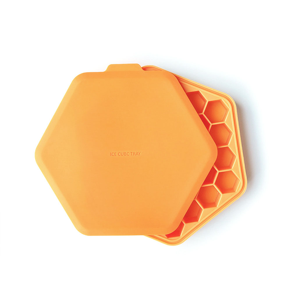 Silicone Honeycomb Ice Cubes Trays w/ Lids 6