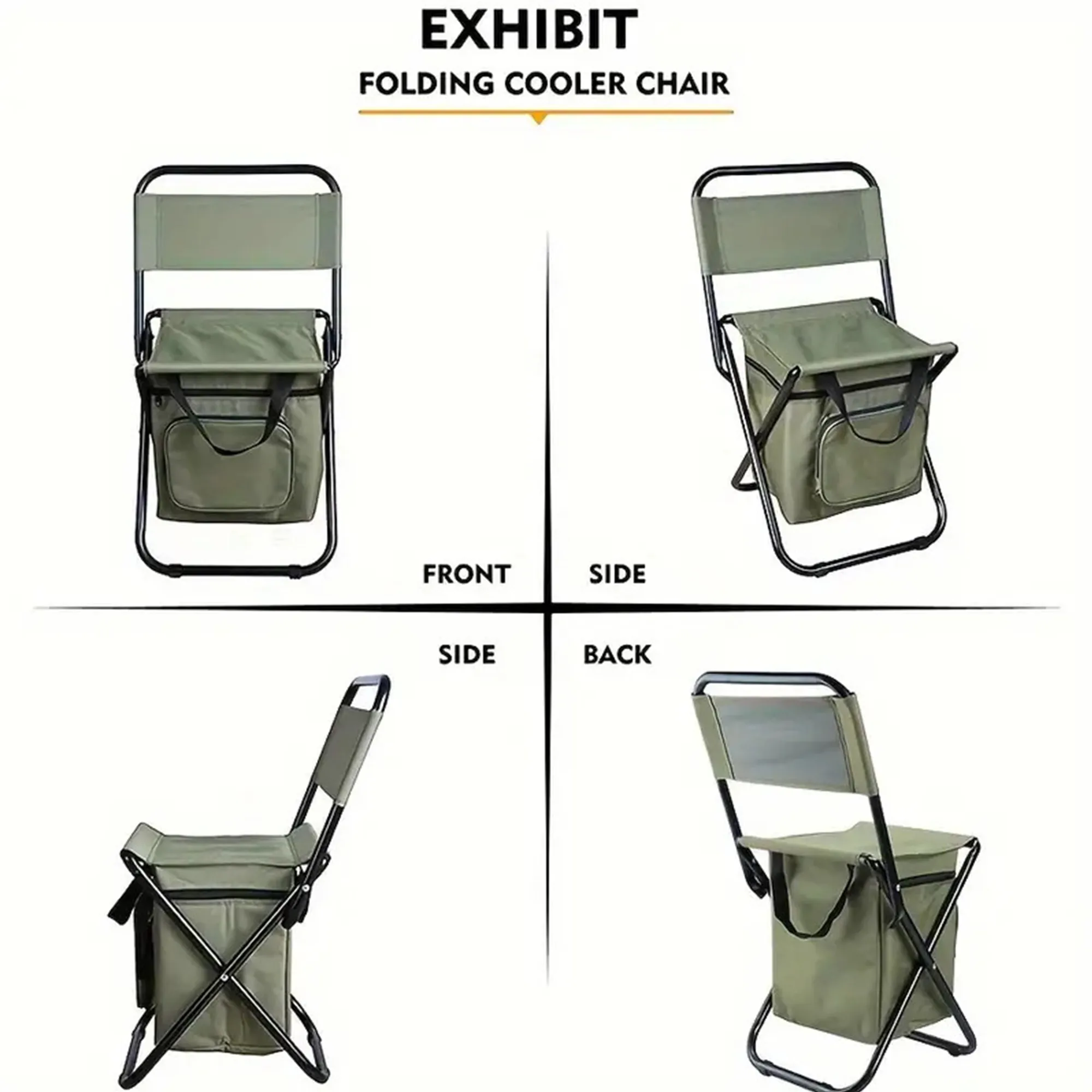 MOQ20 Portable 3-in-1 Outdoor Folding Chair with Cooler Bag 2
