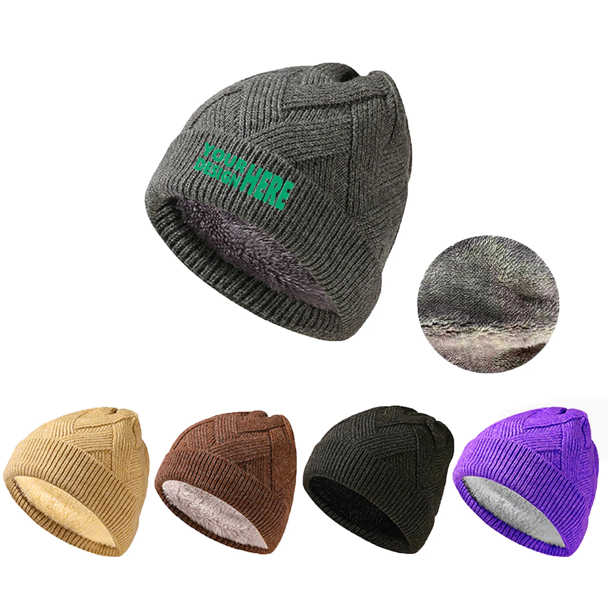 Outdoor Double-Layer Warm Knit Hat 2