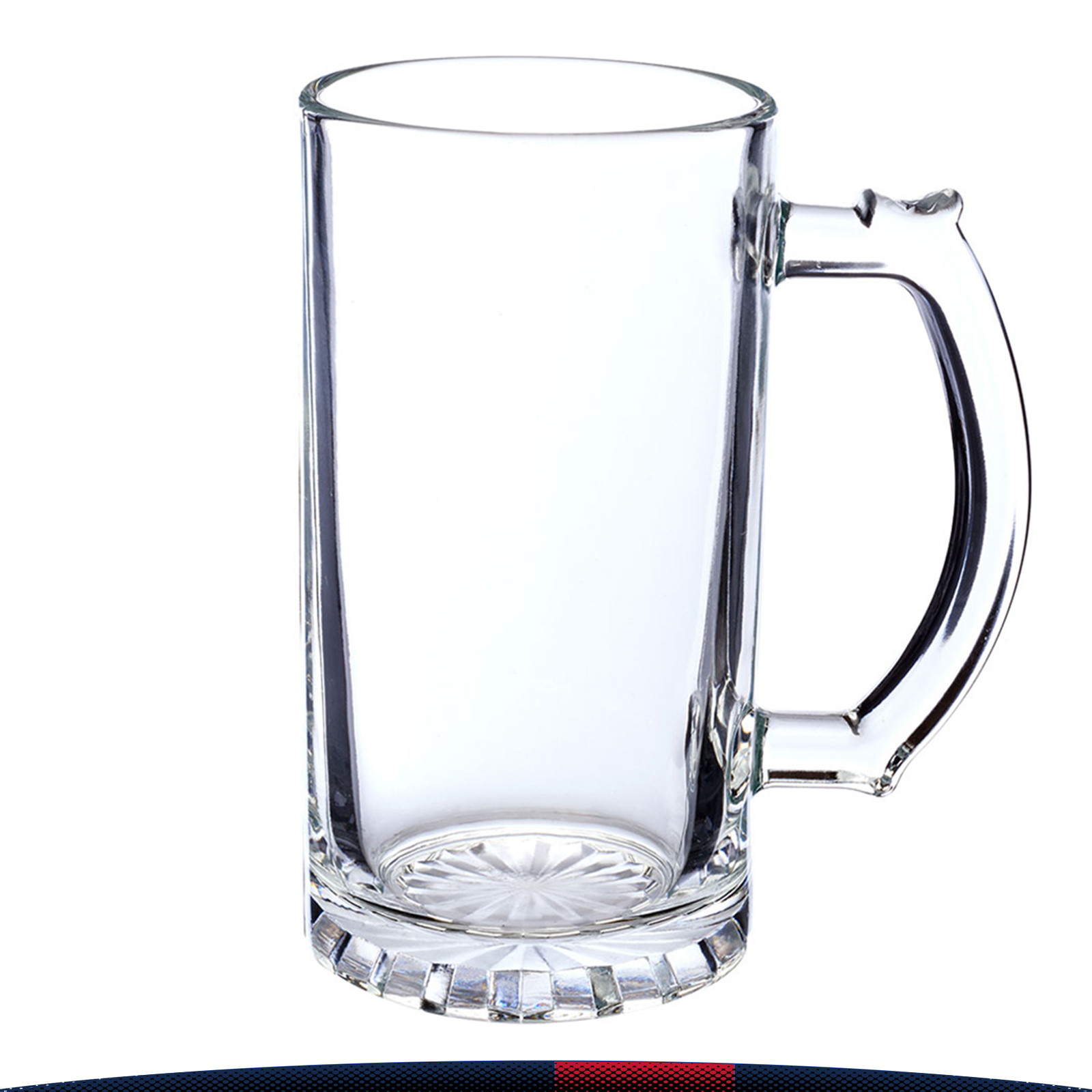 16 oz. Multicolored Bottom Beer Glasses 8