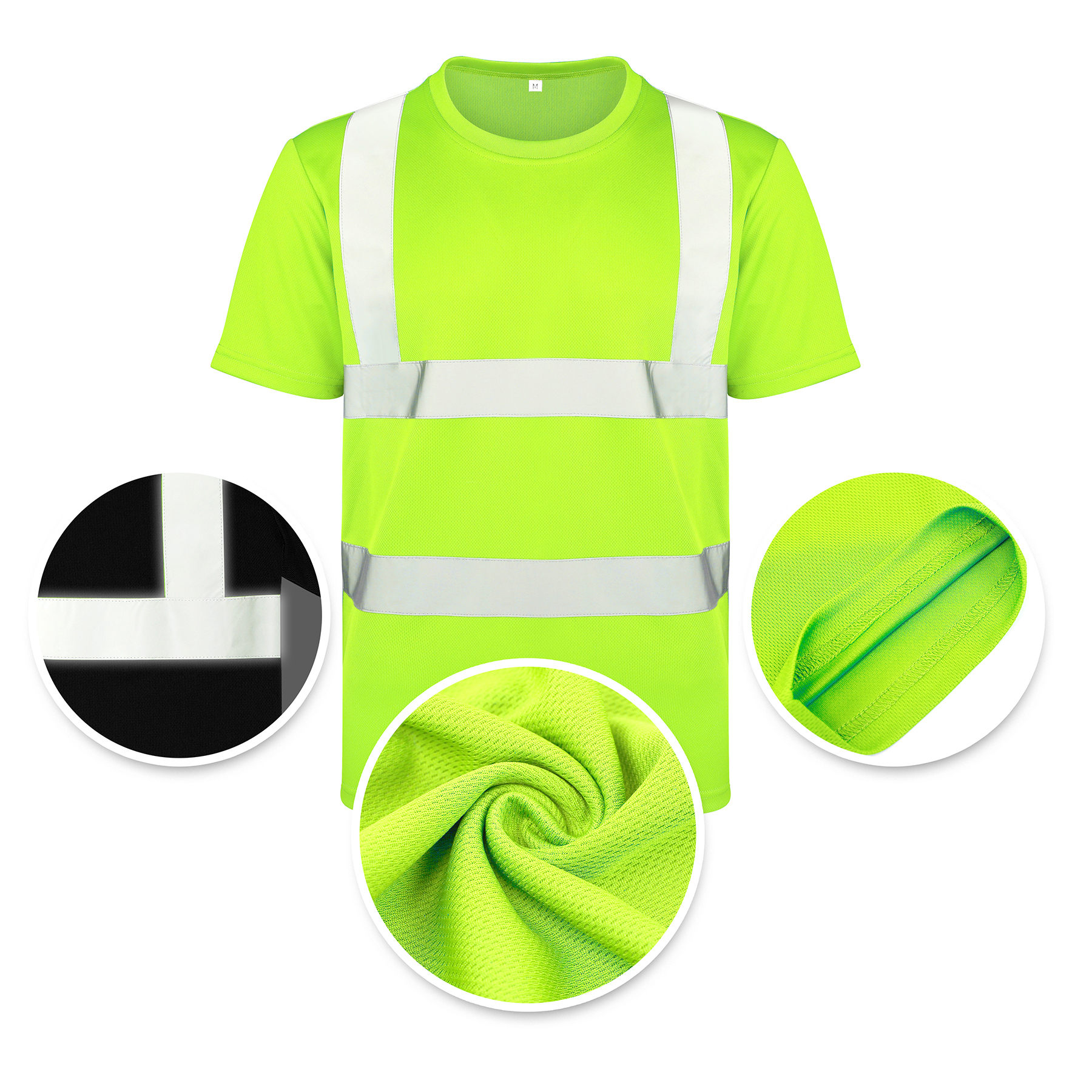 High-Visibility Safety T-Shirt With Two Reflective Stripes 3