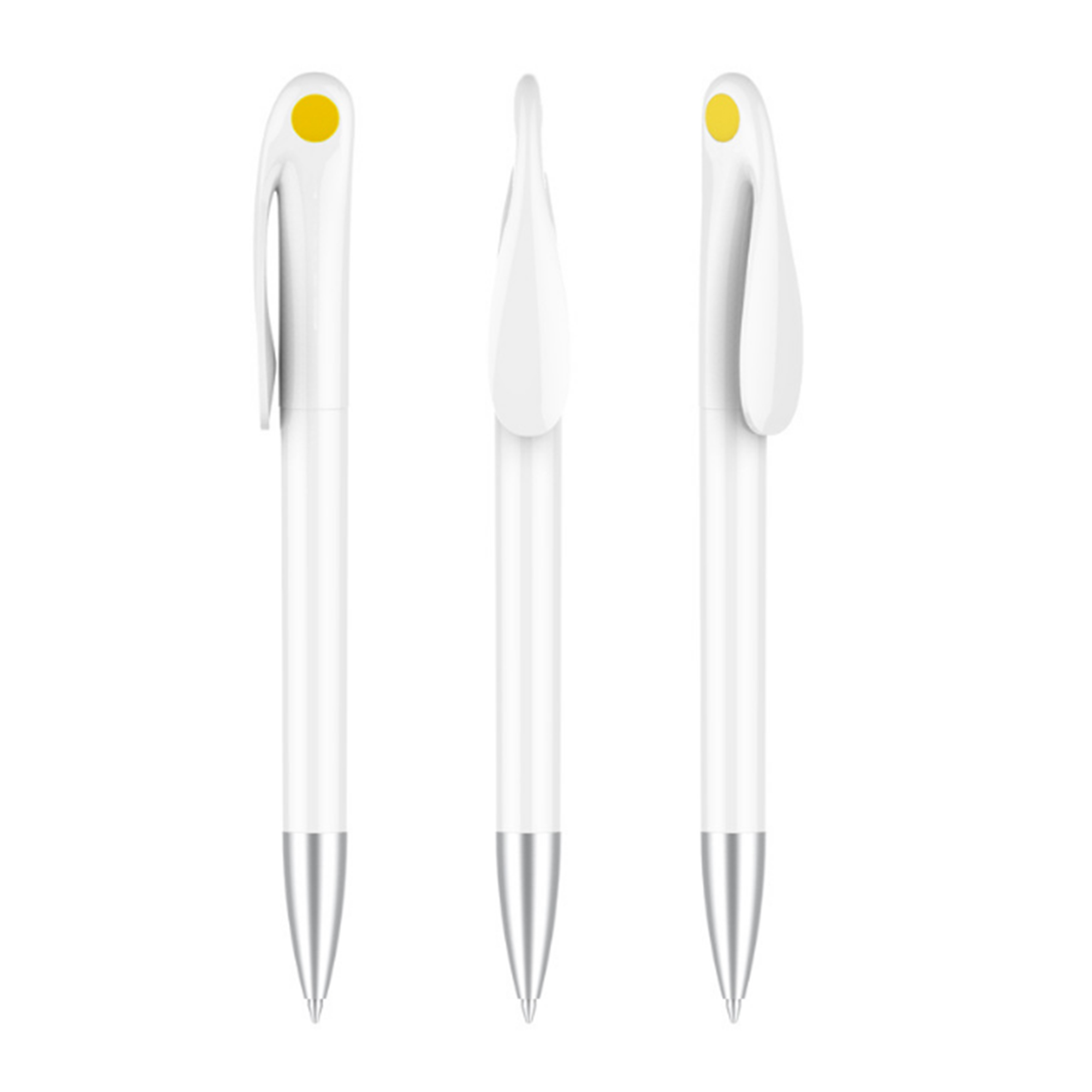 Durable Clip Plastic Black Ballpoint Pen 3