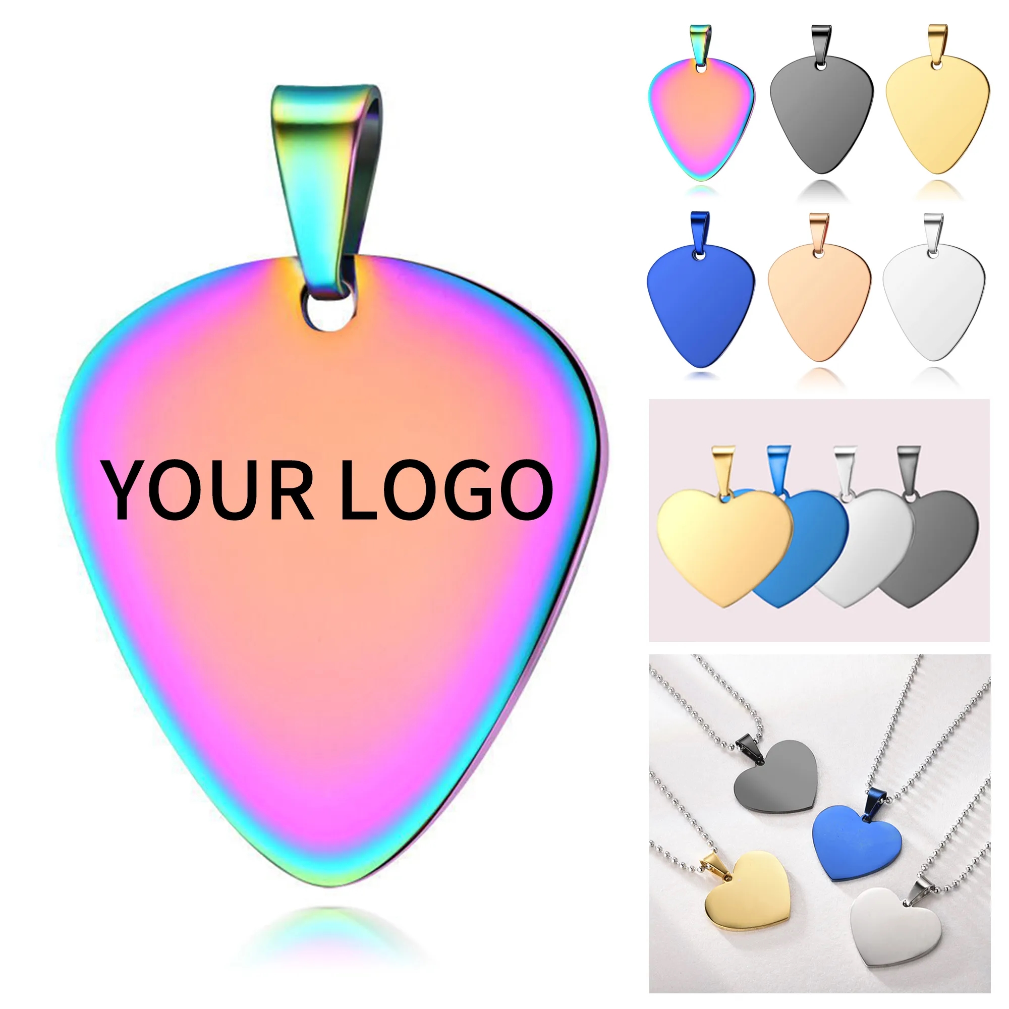 Durable Guitar Pick Pendant Necklace 3