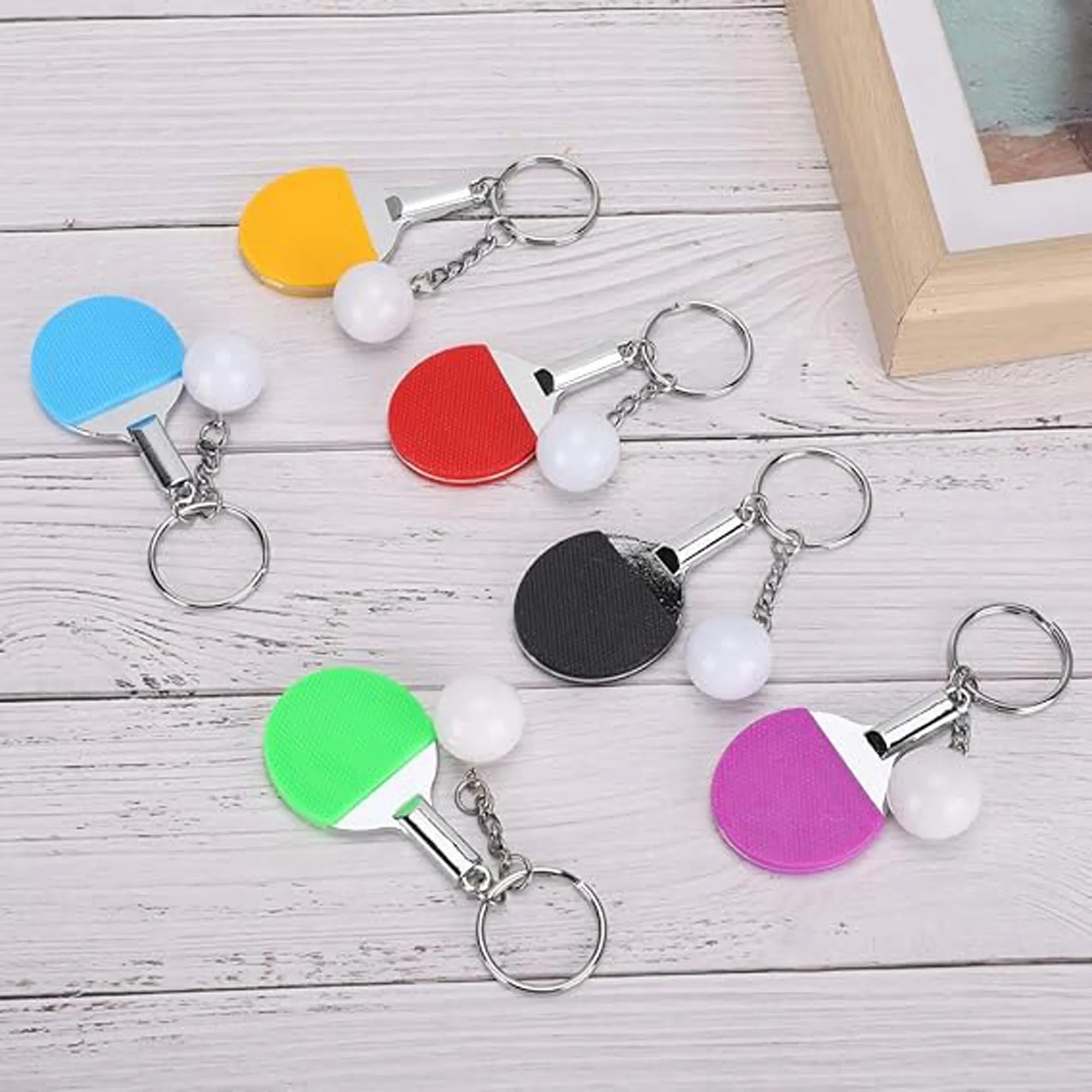 Mini Keyrings With Table Tennis Keychain 10