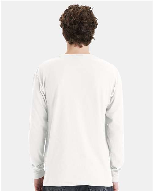 Unisex Garment-Dyed Long Sleeve T-Shirt With a Pocket - GDH250 107