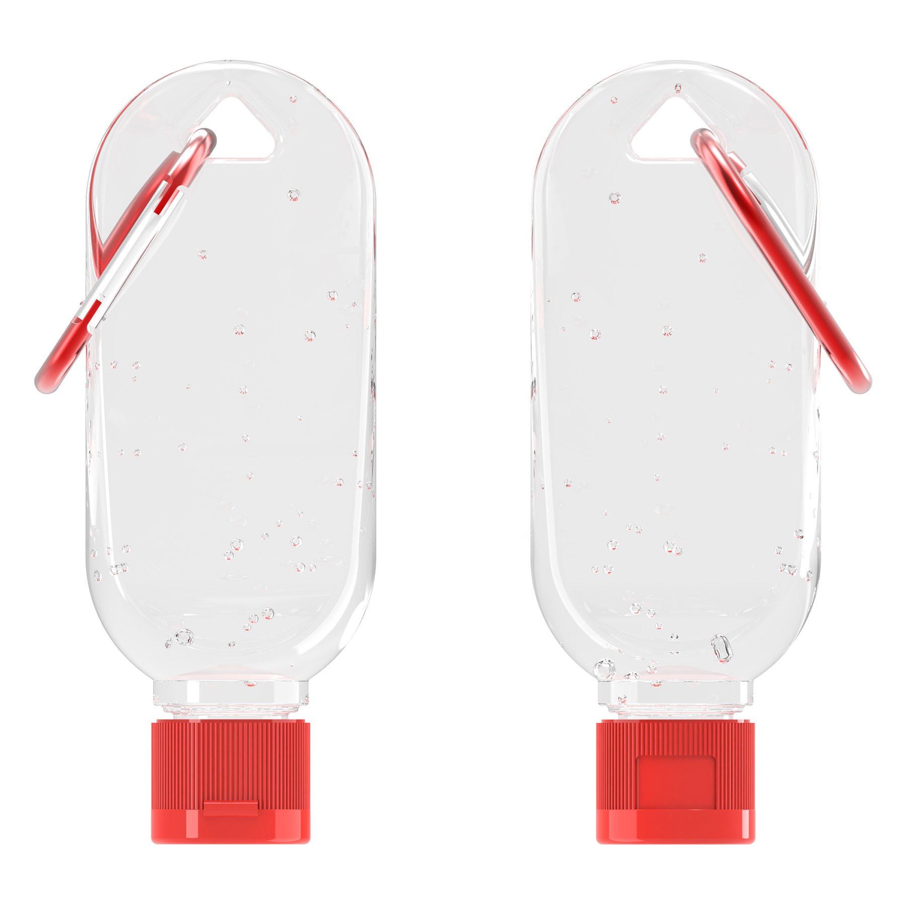 54ml (1.8oz) Antibacterial Hand Sanitizer Gel with Color-Matched Carabiner & Custom Label 11