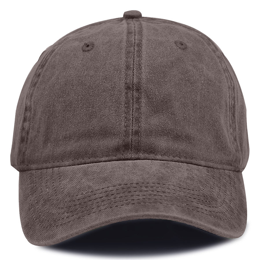 Stock Washed Cotton 6-Panel Baseball Cap w/ Metal Tuck 16